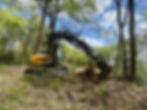 MECALAC 10MCR Skid Excavator with digging bucket attachment