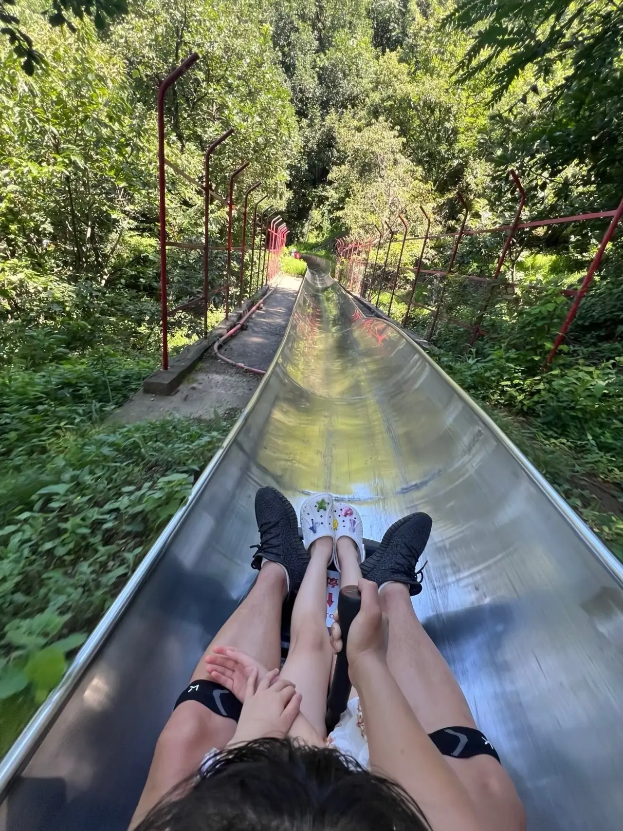 Toboggan ride down at Mutianyu Great Wall, a fun and family-friendly way to experience the Beijing Great Wall