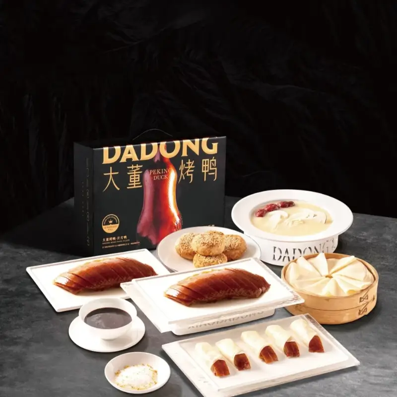 Elegant presentation of Peking duck at Da Dong restaurant