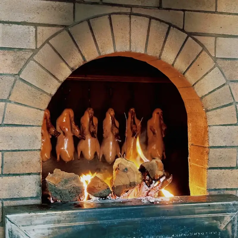 Peking ducks roasting in oven at Sheng Yong Xing Beijing