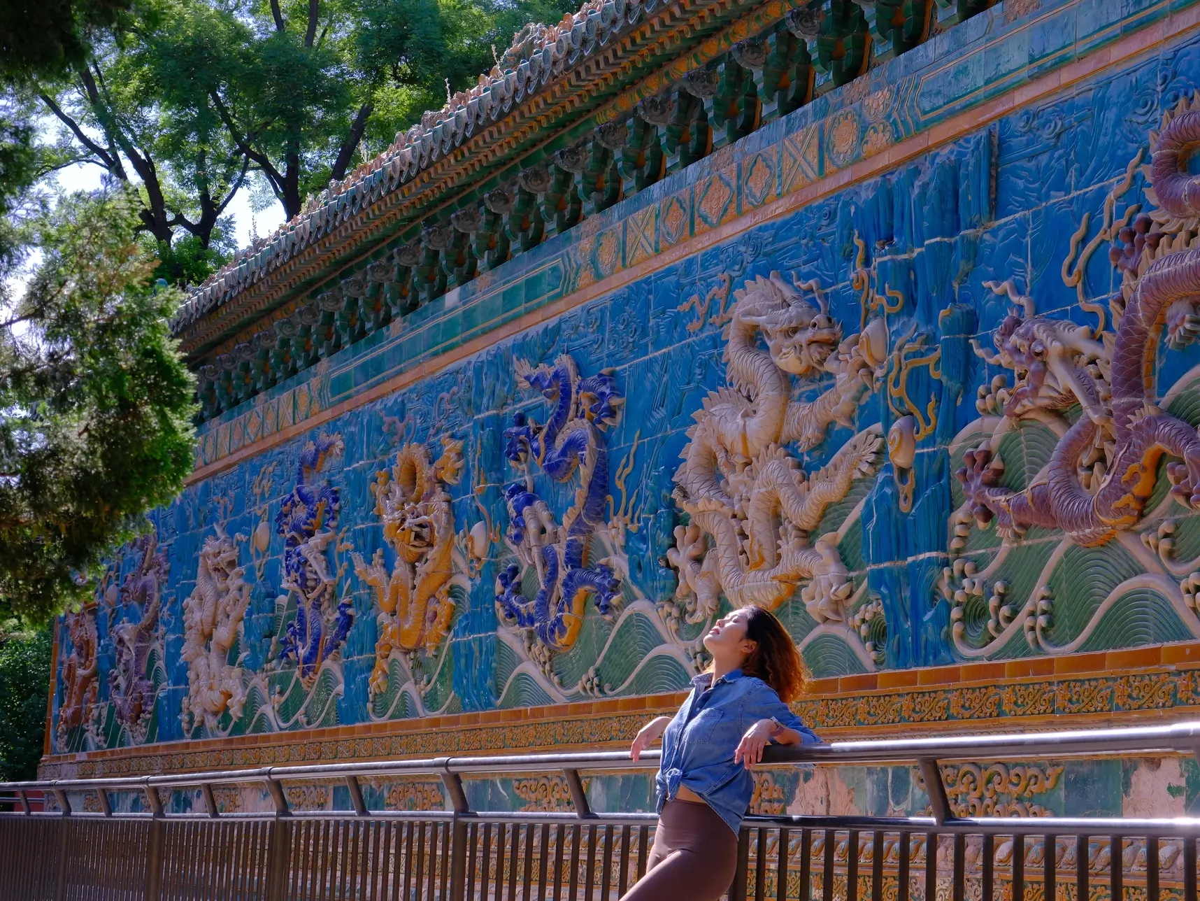 Beihai Park in Beijing with scenic lake views, the White Dagoba, and the historic Nine-Dragon Wall, a classic highlight of Beijing’s imperial garden parks.