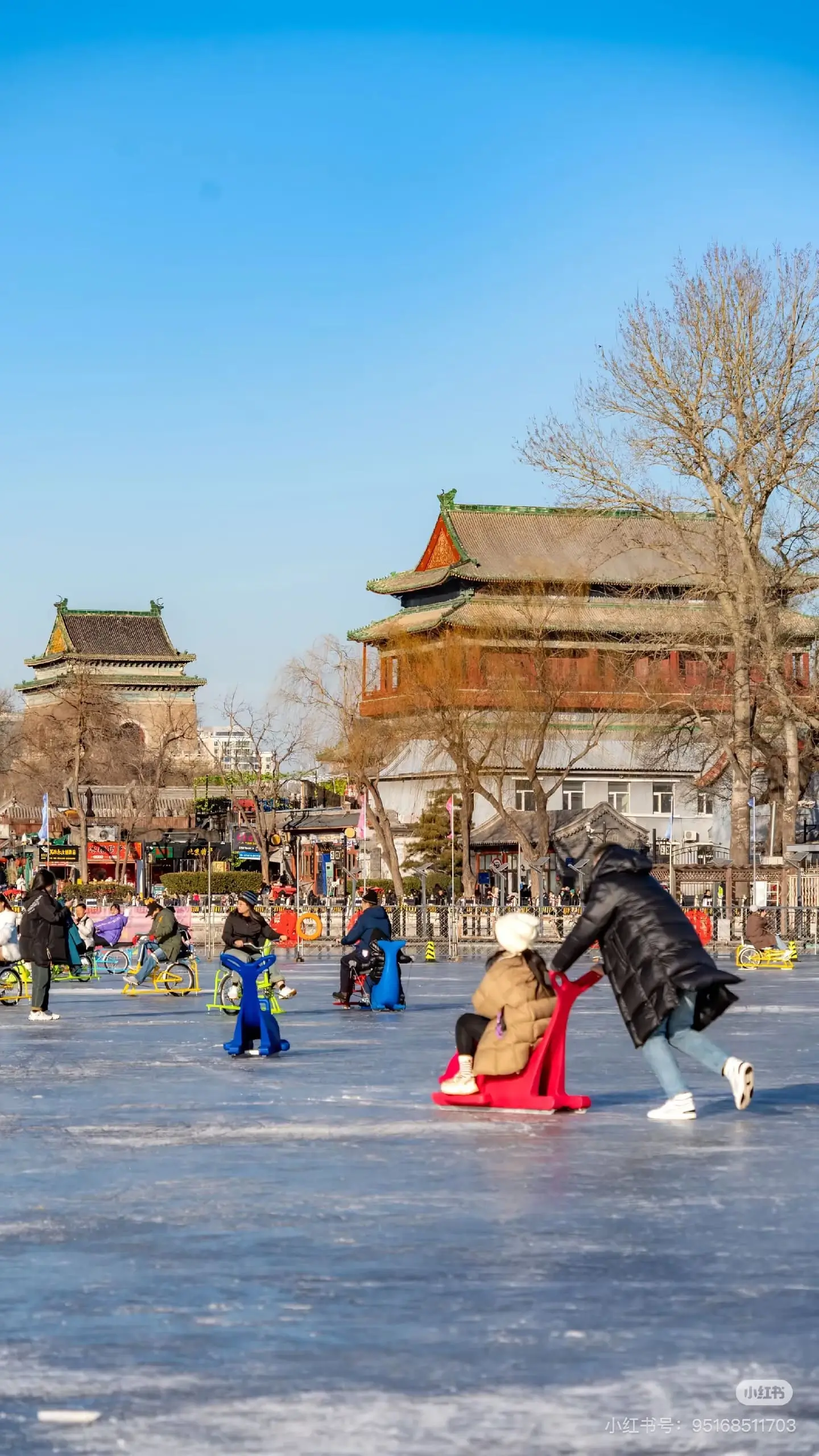 Ice rink in Shichahai park