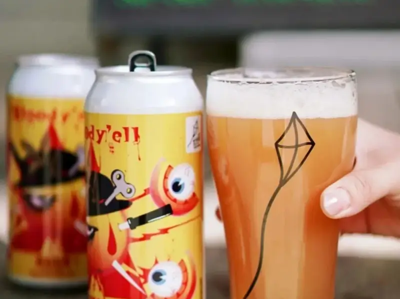 Craft IPA and canned beers at Wild Kite Brewing Pub in Beijing