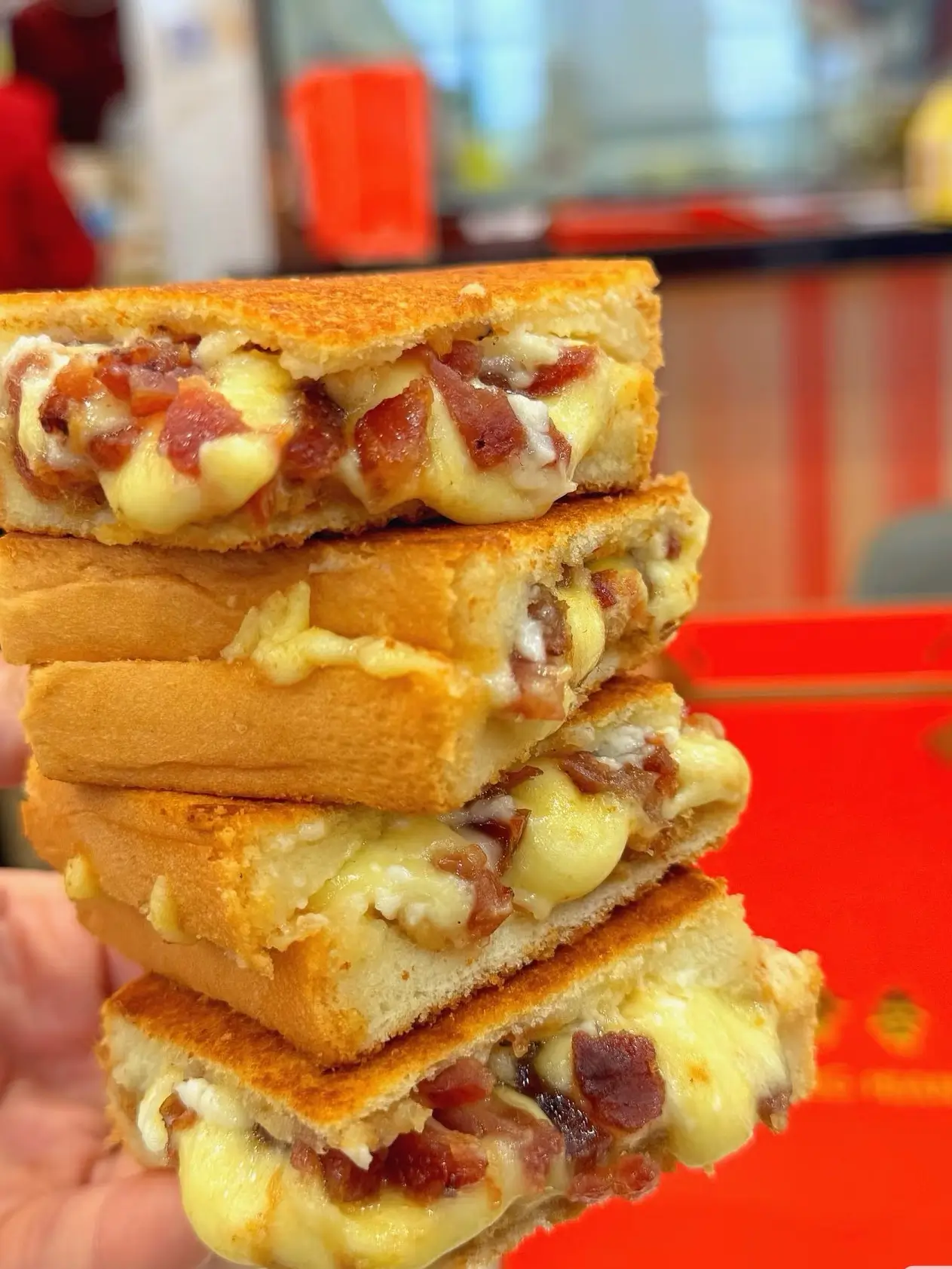 cheese pork floss toast in Meizhenxiang