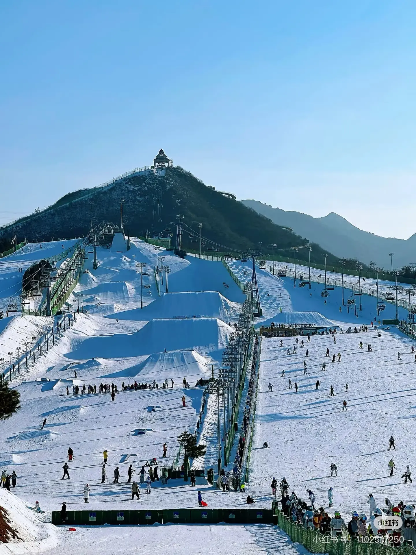 The slopes in Beijing Nanshan ski resort