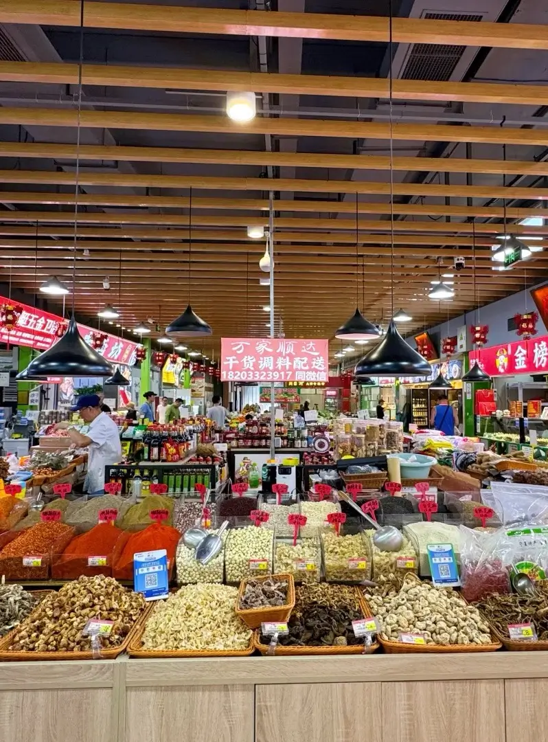 Inside Zhaojunsheng Local Market in Beijing