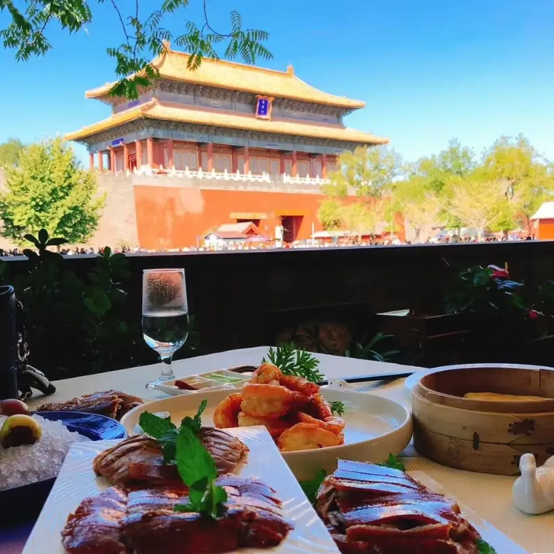 Peking duck meal with Forbidden City view at Siji Minfu