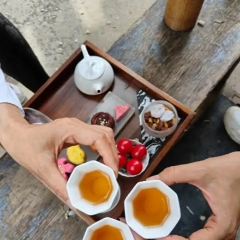 Tea and coffee ritual at Hui Temple cafe Beijing