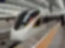 Taking the high-speed train back to Beijing Chaoyang Station after the horseback riding tour.