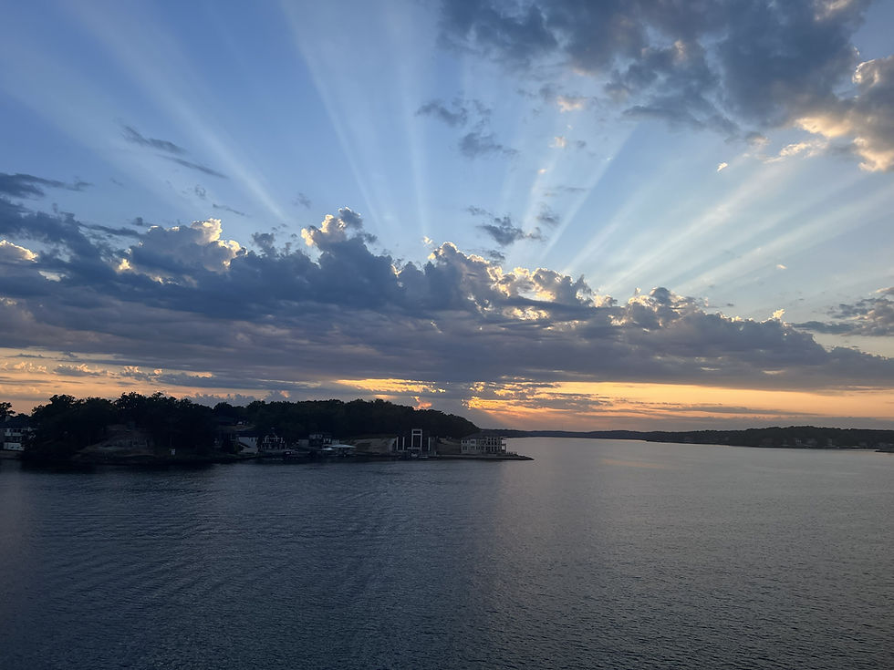 One of the beautiful sunsets views from the Terrace