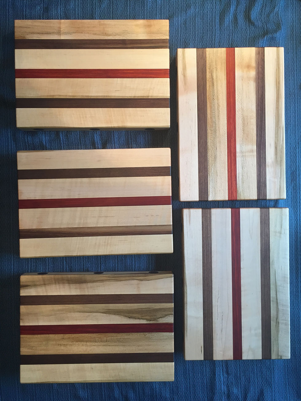 Thumbnail: Striped Cutting Board with Rubber Feet