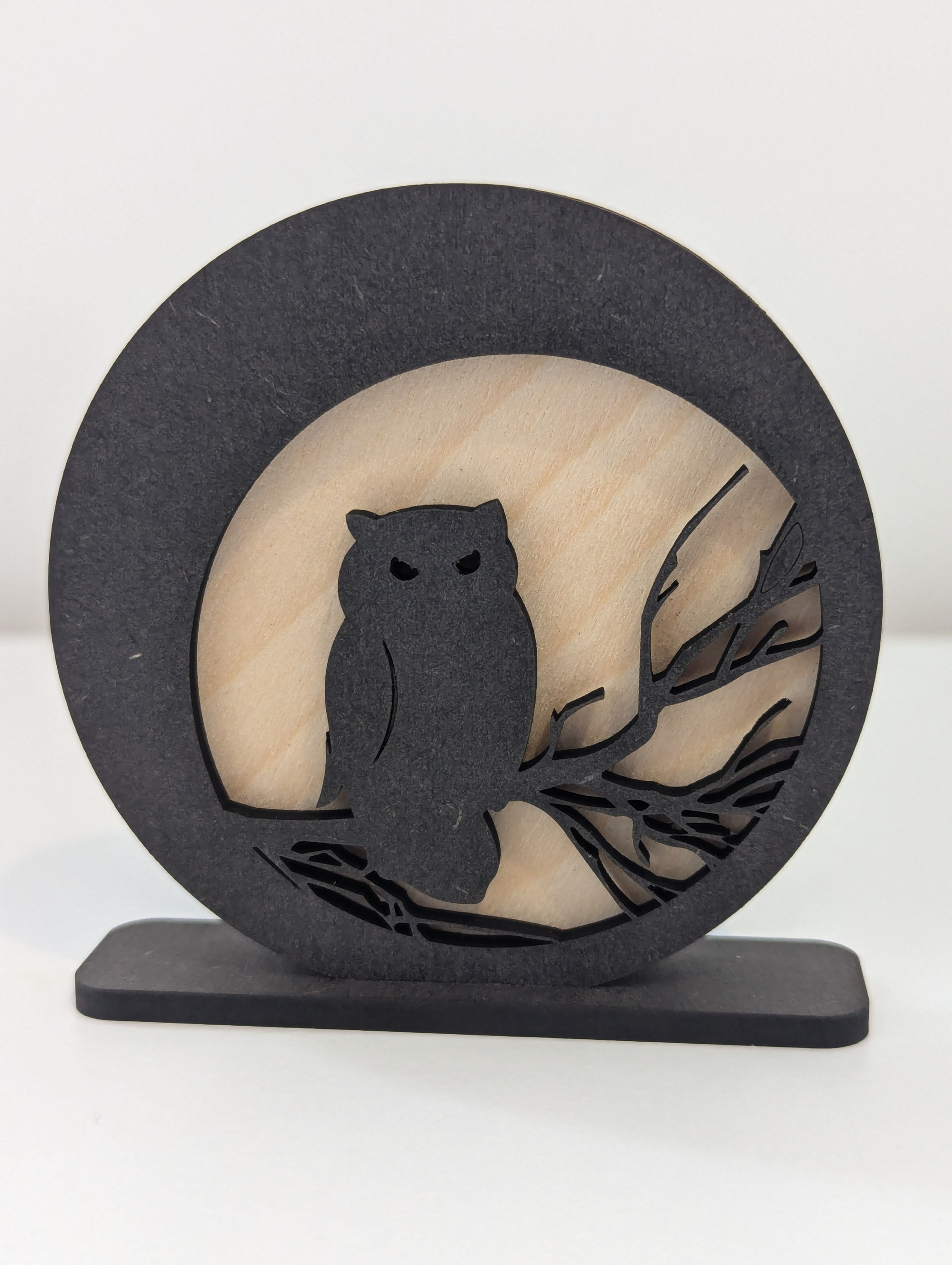 Owl Halloween Ornament Front View