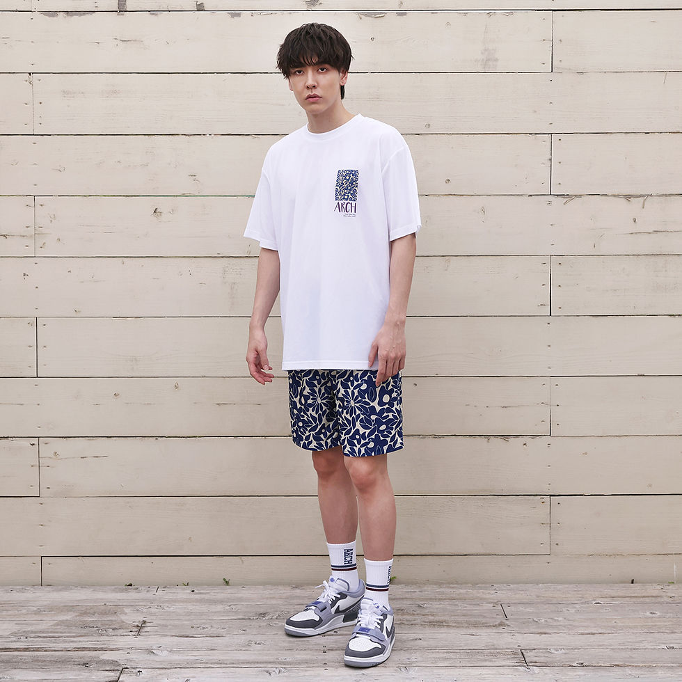 サムネイル： Arch Tシャツ T126-132 rise vibes flower tee [DRY]【white】