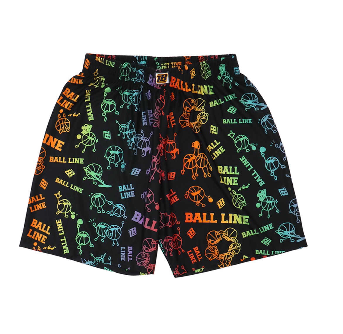 BALLLINE バスケットボール練習着 バスパン 吸汗速乾 短め丈 昇華 BL-7731