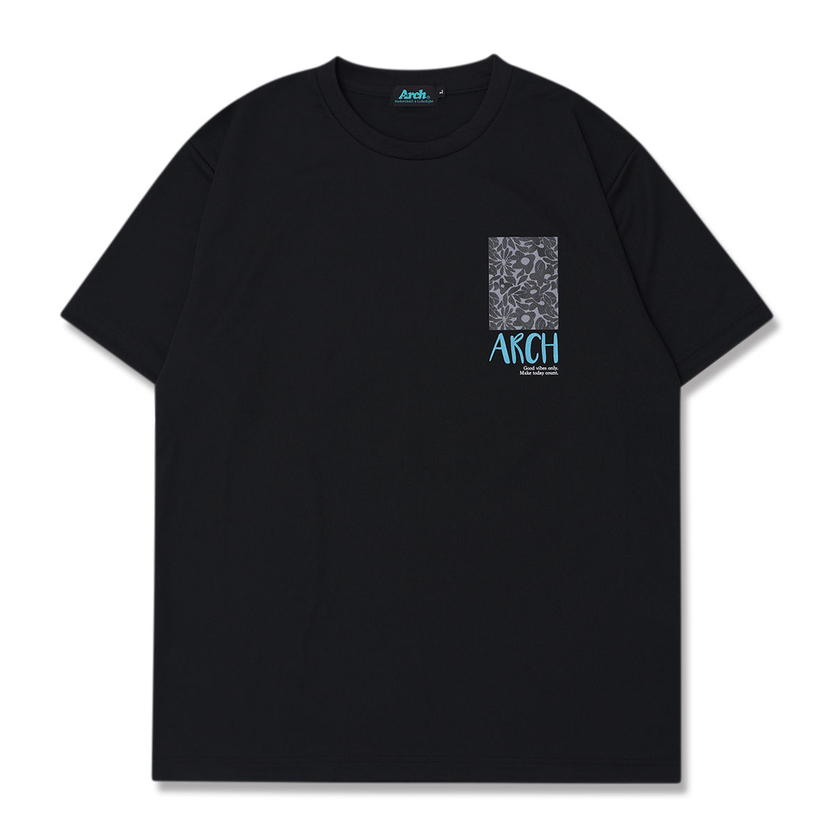 Arch Tシャツ T126-133 rise vibes flower tee [DRY]【black】