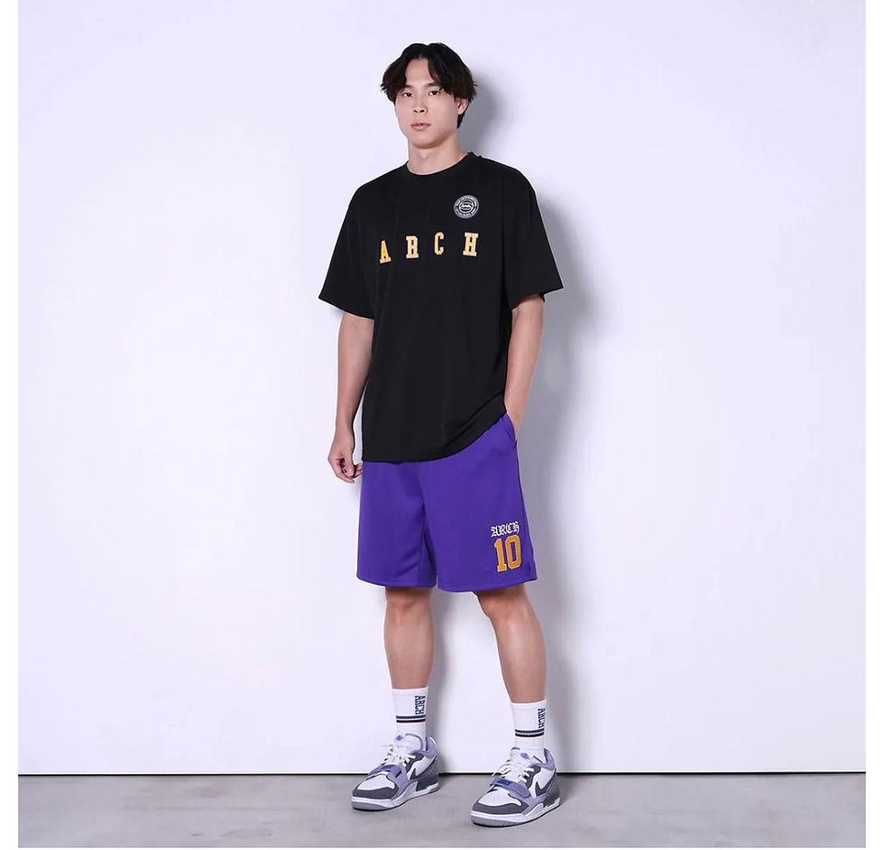 サムネイル： home court tee [DRY]【black/bright yellow】