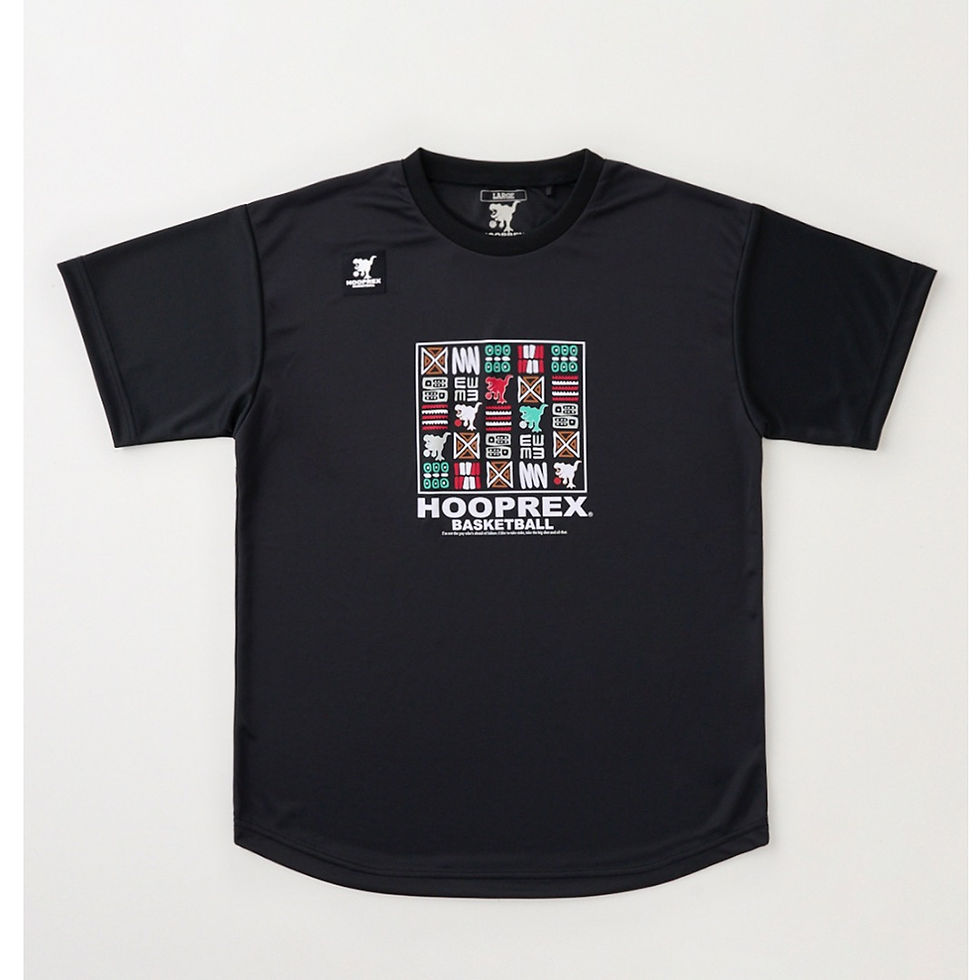 【新品 未使用】JUMPONE JUMPプリント ブラック Tシャツ HOOPREX Tシャツ (ブラック) HRXS-025 | （株）B.B.JUMP