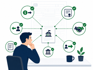 Illustration showing the six most commonly missed reportable transactions on IRS Form 5472 for foreign-owned U.S. LLCs — including capital contributions, registered agent fees, loans, distributions, owner-paid expenses, and state filing fees — all connected to the LLC by dotted lines indicating mandatory IRS disclosure under Treasury Regulation §1.6038A-2