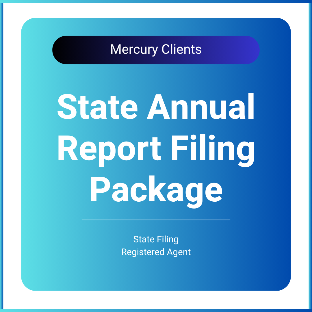 Mercury Clients:  State Annual Report Filing Package