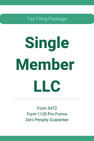 Single Member LLC (SMLLC) Complete Tax Filing Package