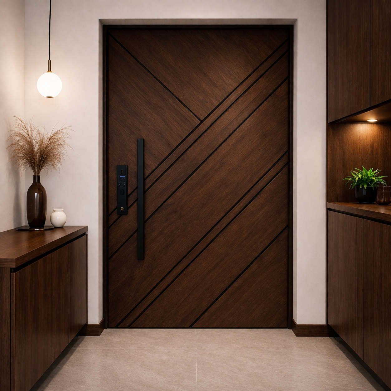 Main Door Solid Timber Laminate (Fire-rated/Non fire-rated)