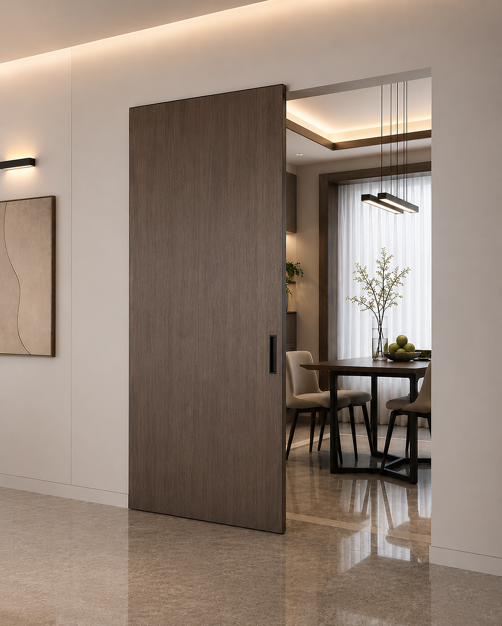 Thumbnail: Ghost Track Timber Laminate Sliding Door