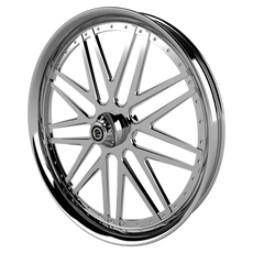 Super Street custom motorcycle wheel in chrome