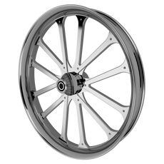 Excalibur custom motorcycle wheel in chrome