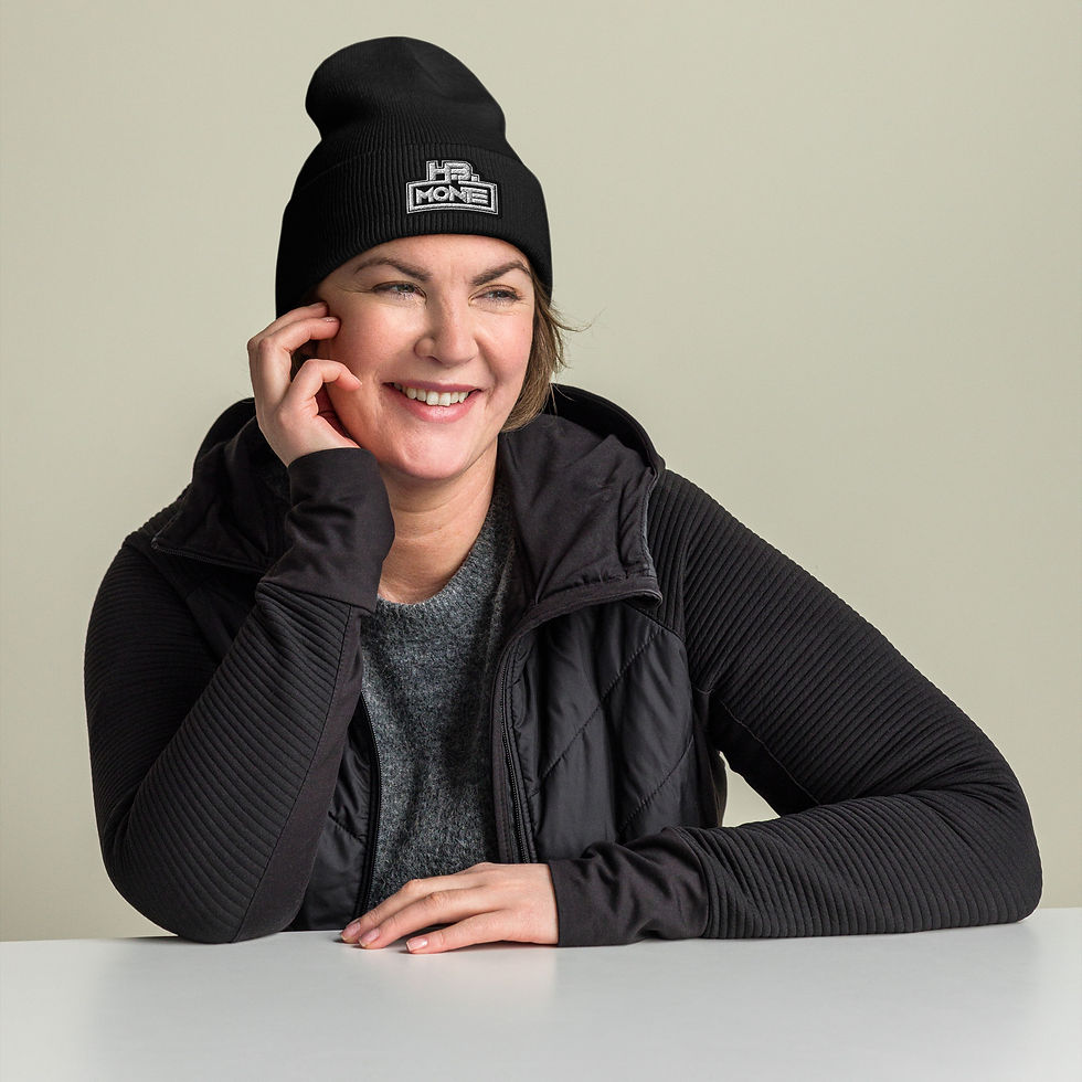 Thumbnail: H.B. MONTE White Logo Beanie (Unisex)