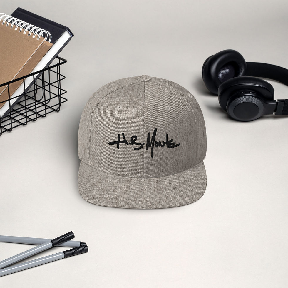 Thumbnail: Black Signature Snapback Hat (H.B. MONTE Signature Series)