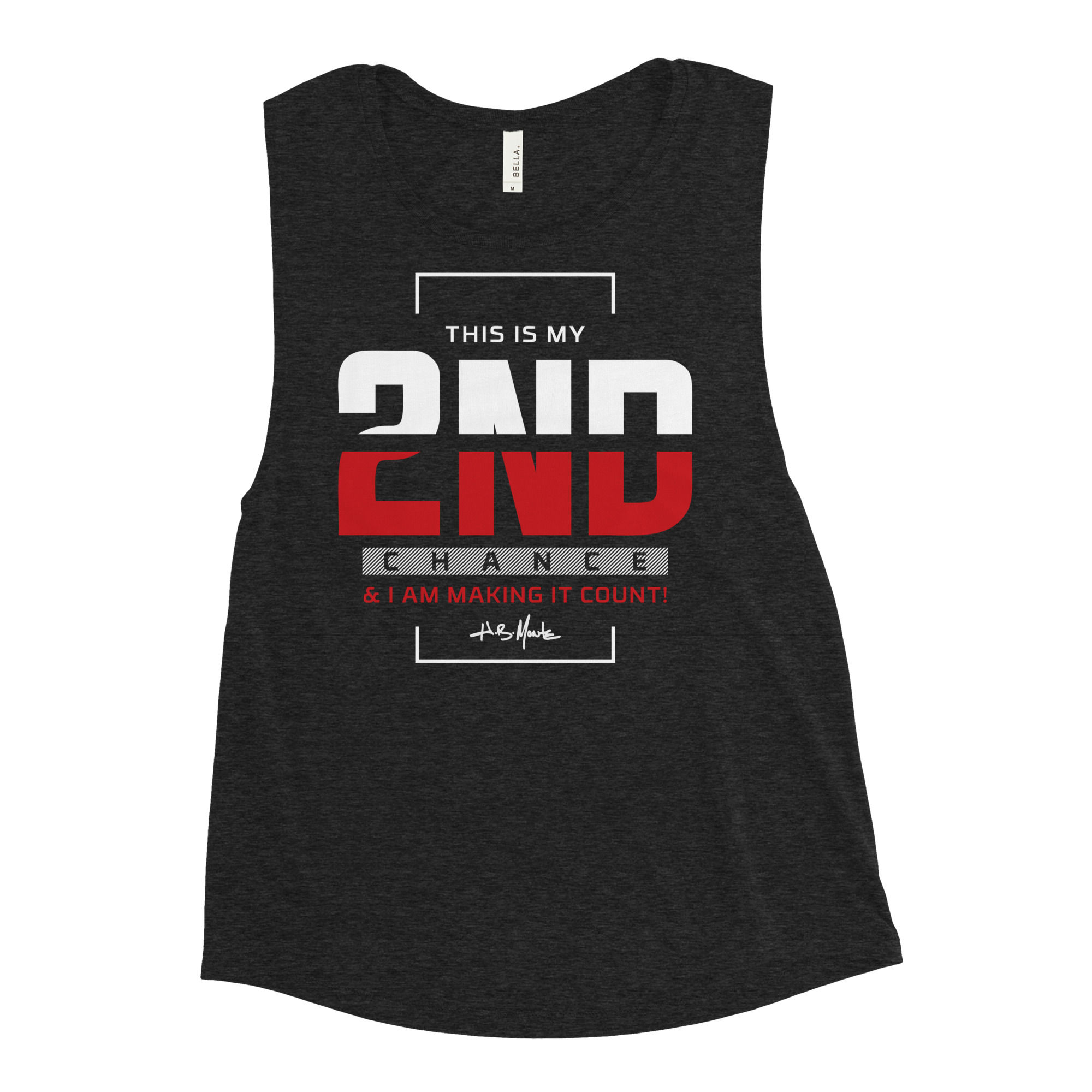 H.B. MONTE - 2nd Chance | Black - Ladies’ Muscle Tank