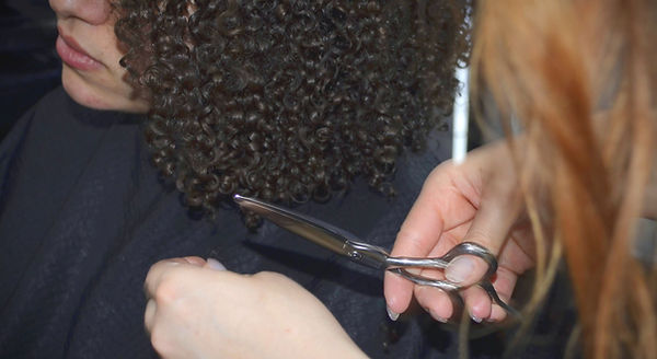 cut on coily hair