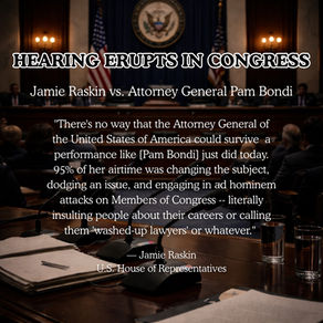 To learn quality critical thinking and argumentative skills with top-notch research and solid evidence, I urge everyone to watch the video on how Jamie Raskin tore down