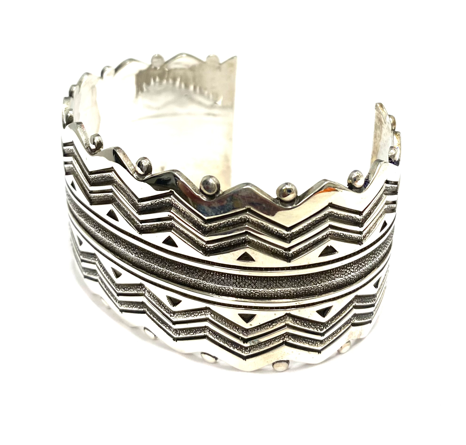 Silver Wide Stamped Cuff