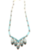 Sterling silver with turquoise texturing 