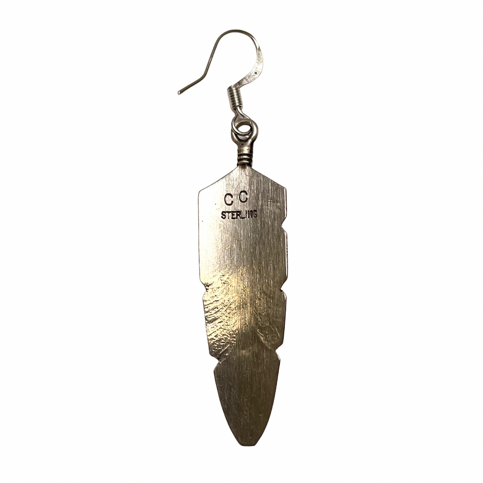 Thumbnail: Sterling Silver Feather Earrings