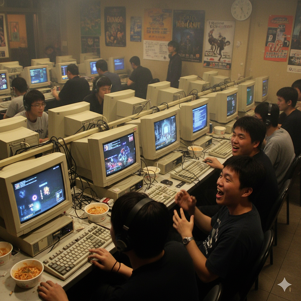 AI繪圖 2000年台灣網咖