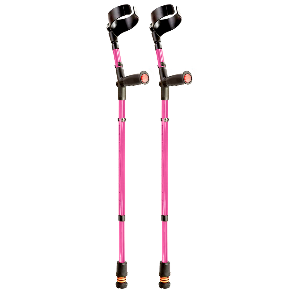 Flexyfoot Soft Grip Crutches - Pink