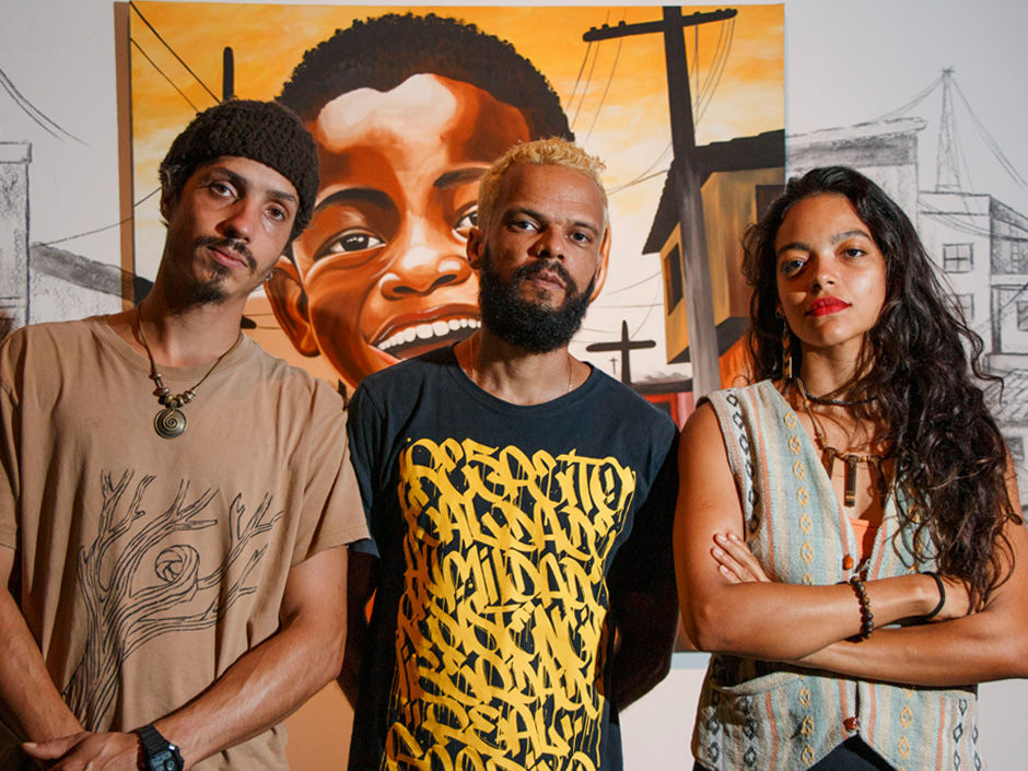 Mateus Uhsaga, Pedro Esteves e Gabi Grotti em foto de José Melo.