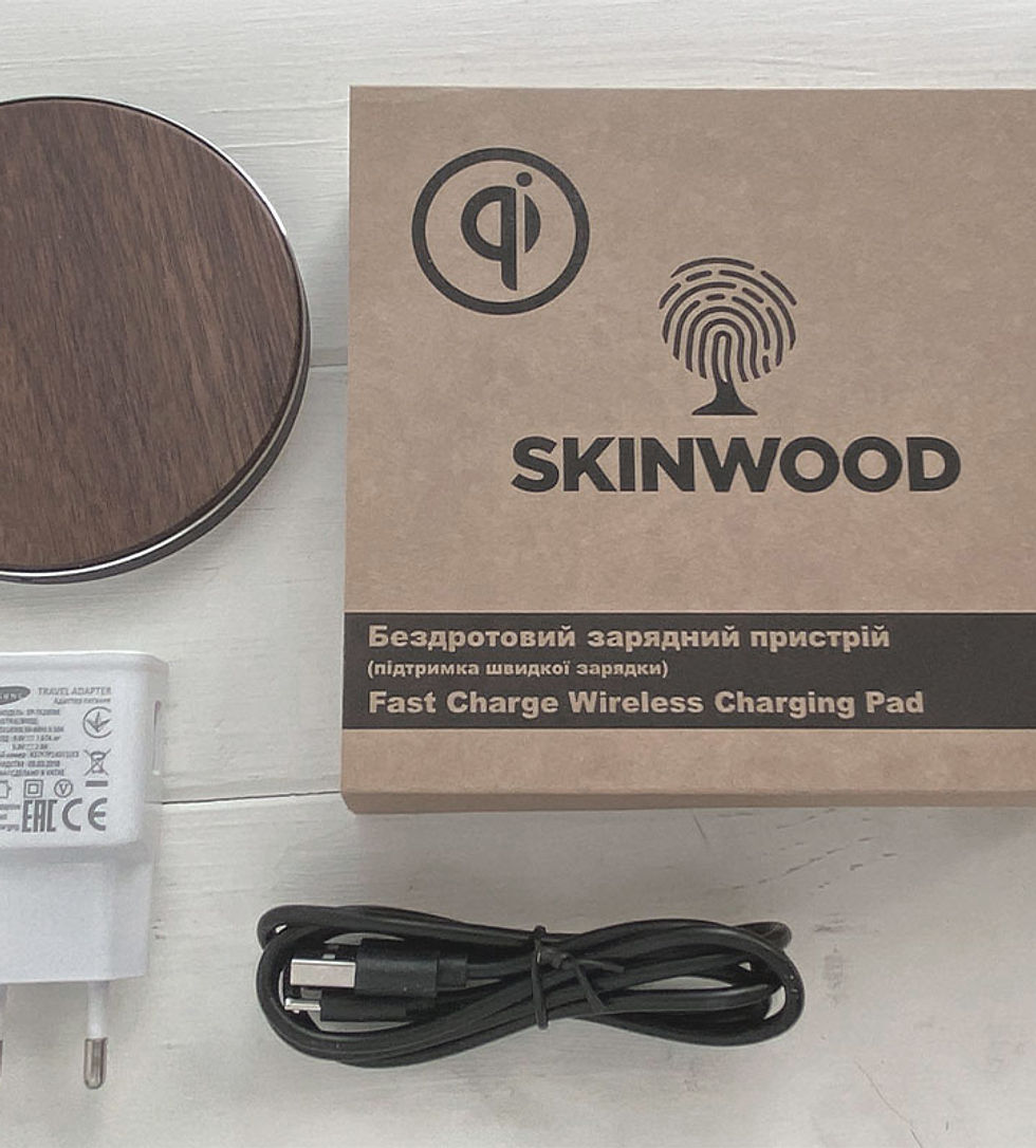 Thumbnail: Wireless charging "SkinWood Black Fast Charger"