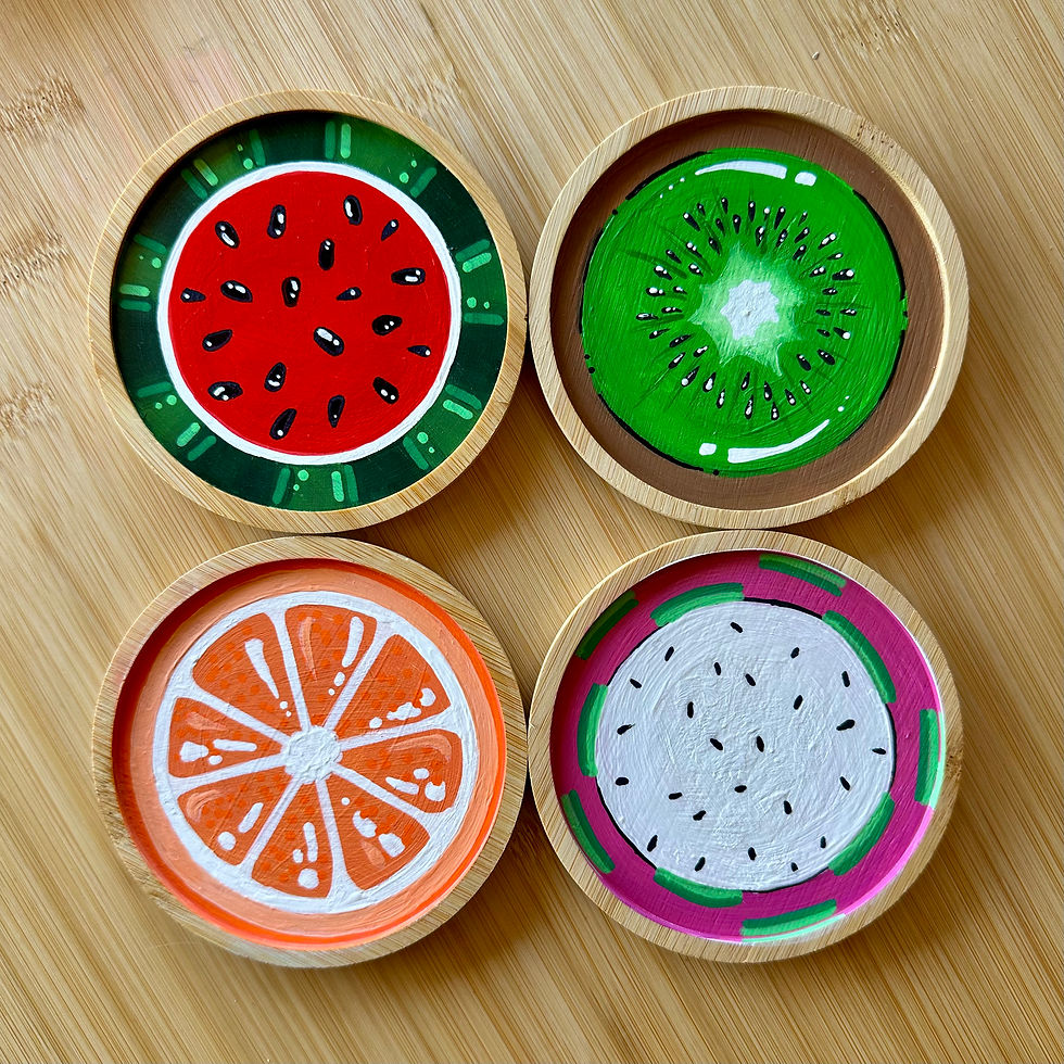 Bamboo Coasters- Paint & Sip 