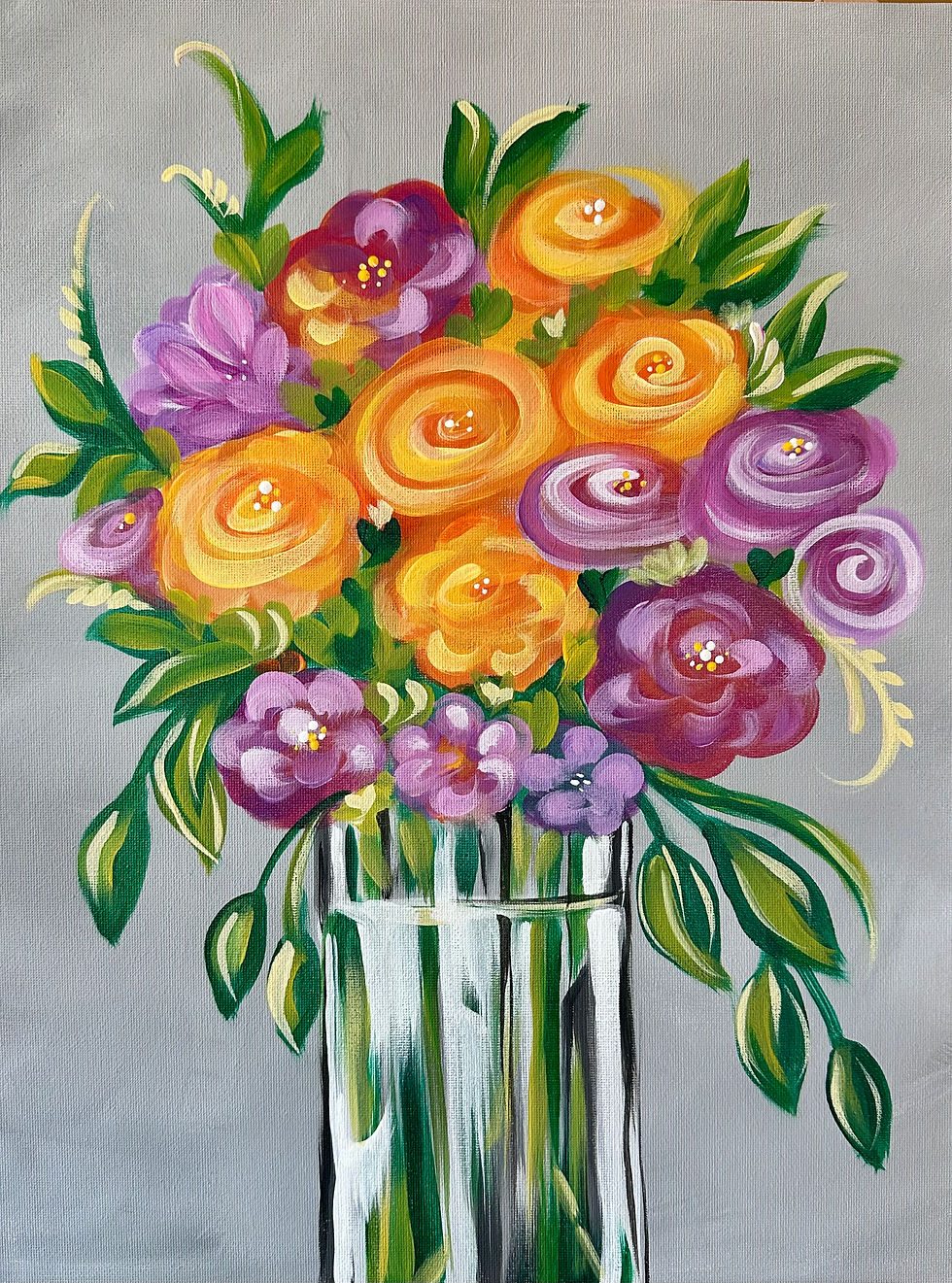 Paint & Sip @ Bella Bru Cafe - Floral Vase