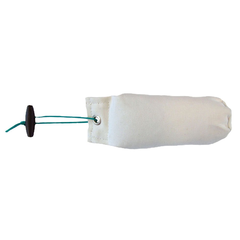 Thumbnail: White 1/2lb canvas dummy against a white background