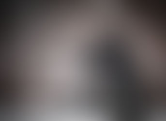 A black labrador in the snow