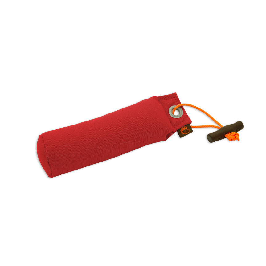 Thumbnail: A Firedog LITE Dummy in red against a white background