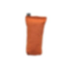 A Field & Fireside Hunting Dummy, which is orange, against a white background