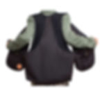 The back view of the Firedog Waxed Hunter Air Vest on a white background