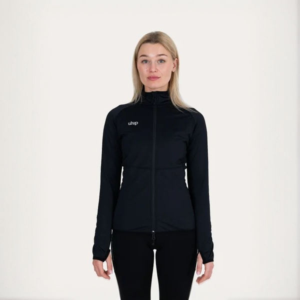 Thumbnail: A front view of a woman wearing the Uhip Ultimate Dog Training Full Zip jacket against a white background