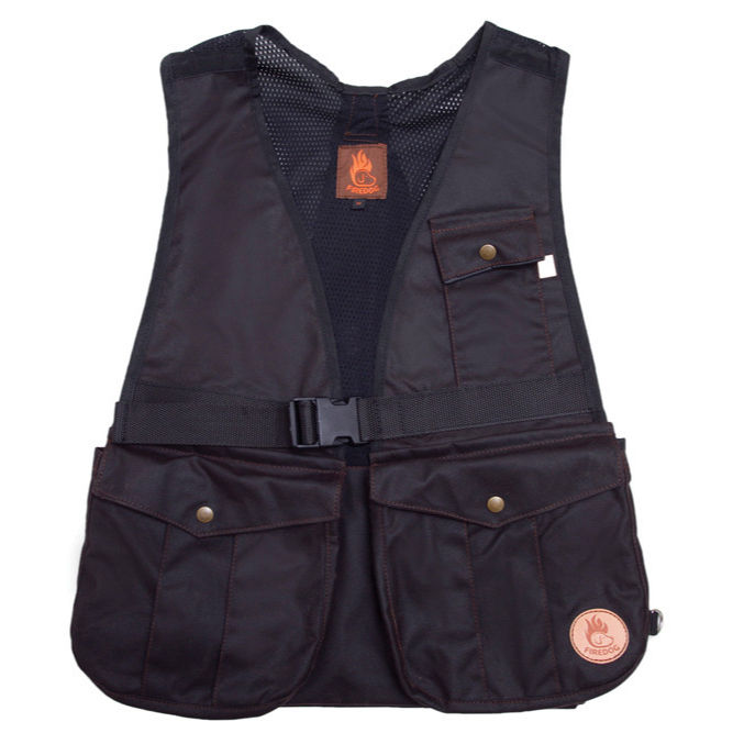 The front view of the Firedog Waxed Hunter Air Vest on a white background