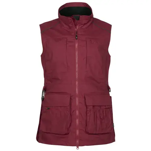 Thumbnail: The front view of a Pinewood Women's Dog Sports Trainer Vest in Red against a white background.